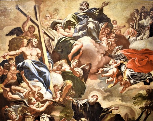 Tableaux et dessins Tableaux XVIIe siècle - Le triomphe du Christianisme - Francesco Solimena (1657-1747) atelier